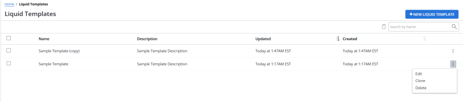 liquid template page